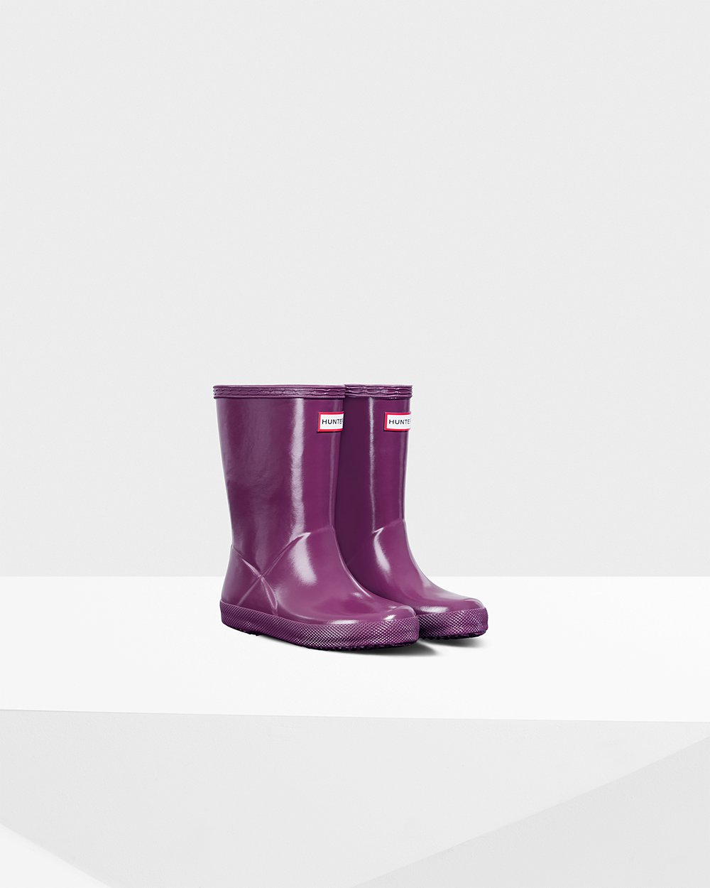 Hunter Niños Original First Classic Gloss - Botas de Lluvia Moradas - 071-SFDLPX